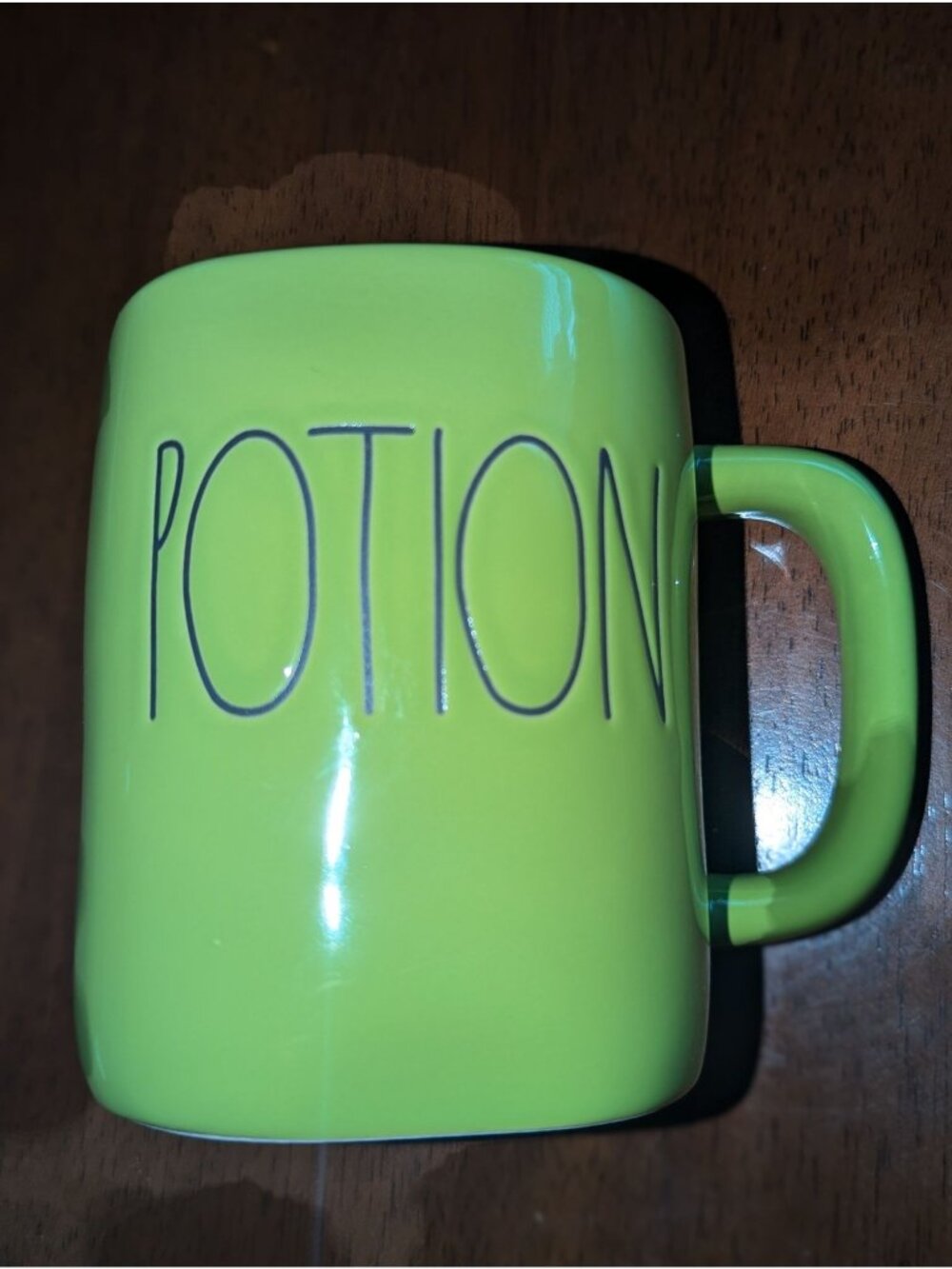 Rae Dunn Artisan Collection Green Ceramic Mug With "Potion" Text